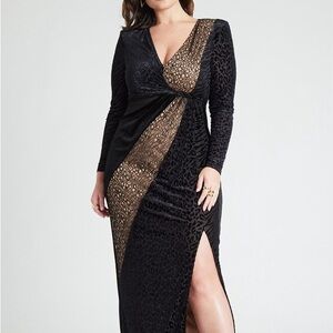 ELOQUII Women's Plus Size Patchwork Maxi Dress